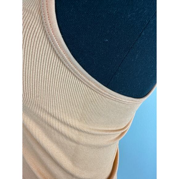 Pre-Loved Free People Movement Ribbed Tank Top - Orange Sherbet Small - Picture 4 of 7